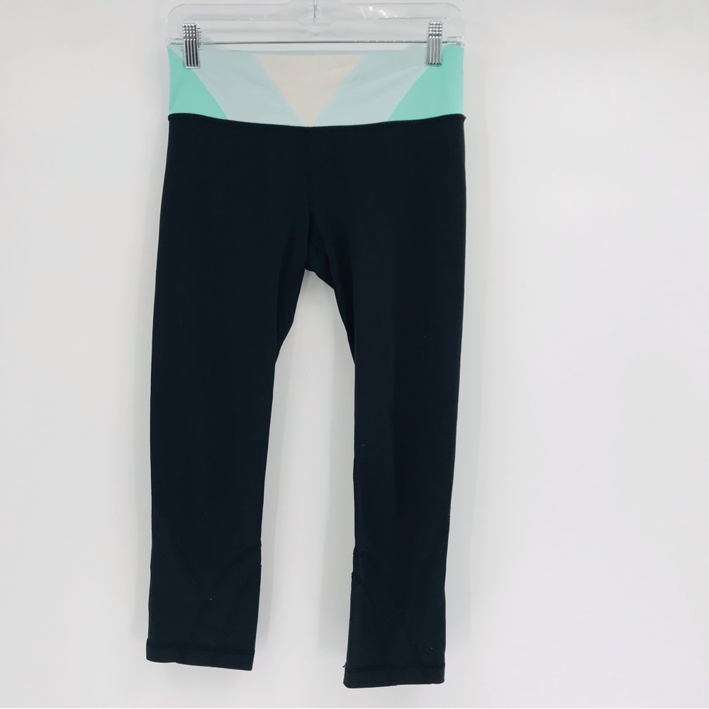 Lululemon Multi Color Waistband Crop Leggings